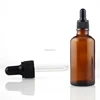 ready stock 50 ml glass amber essential oil brown bottle dropper