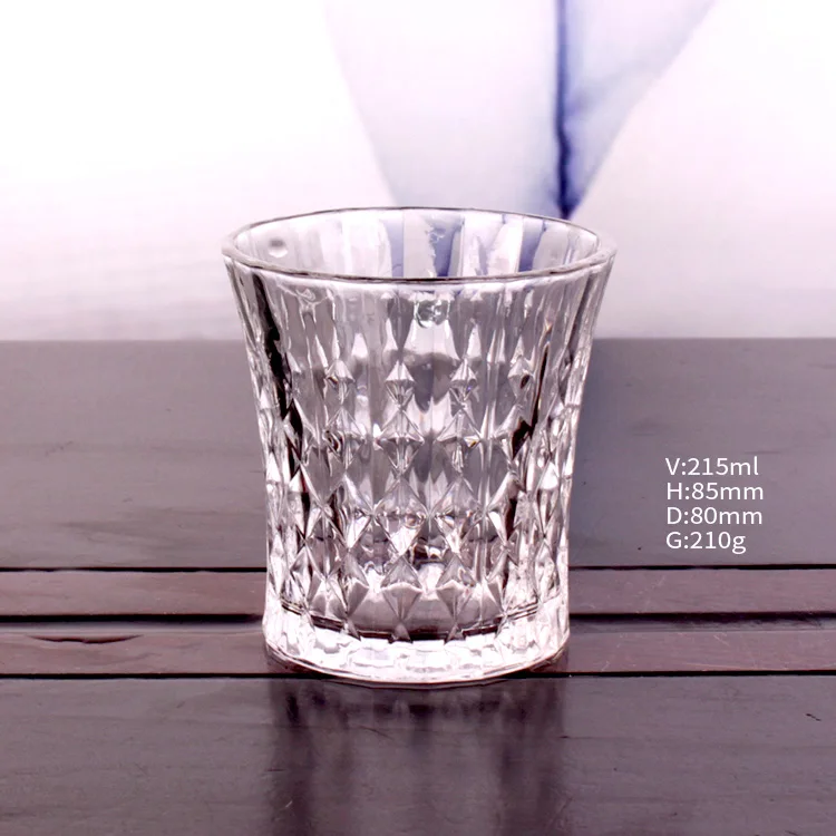 Custom High quality 200ml Drinking Glass Cup for beer liquor juice whiskey