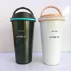 500ml Travel Stainless Steel Lifting Coffee Mug Vacuum Thermos With Handle