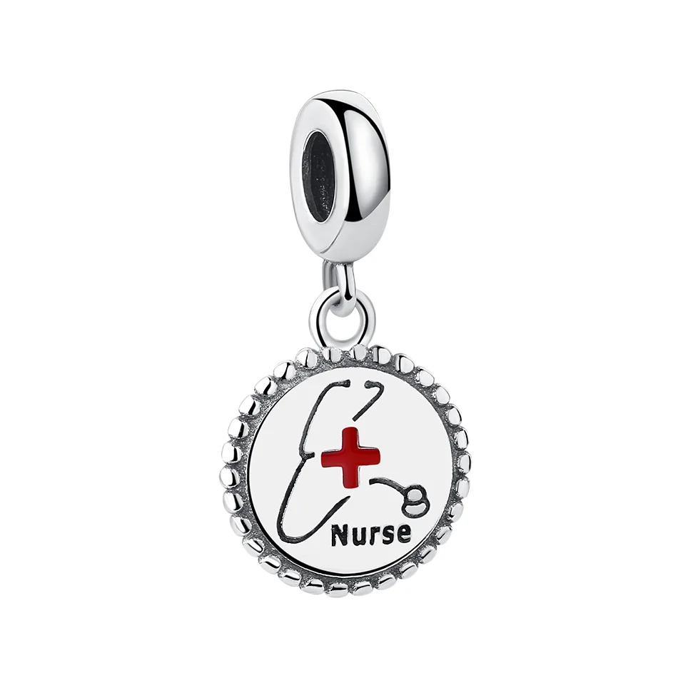 High Quality 925 Sterling Silver Charm Nurse Dangle Charm Bead with Red Cross Shape for Bracelet Bangle Enamel Pendant
High Quality 925 Sterling Silver Charm Nurse Dangle Charm Bead with Red Cross Shape for Bracelet Bangle Enamel Pendant