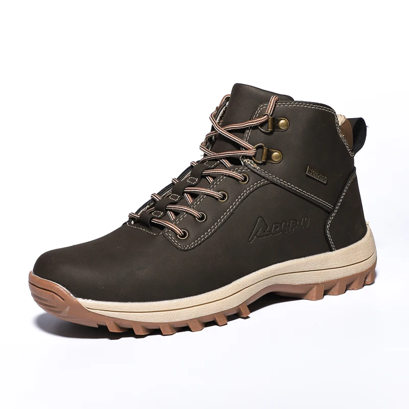 Large size Mens Climbing Mountain Boots Outdoor Anti-Slip Action Waterproof Hiking Shoes Trekking, Black / brown
Large size Mens Climbing Mountain Boots Outdoor Anti-Slip Action Waterproof Hiking Shoes Trekking, Black / brown