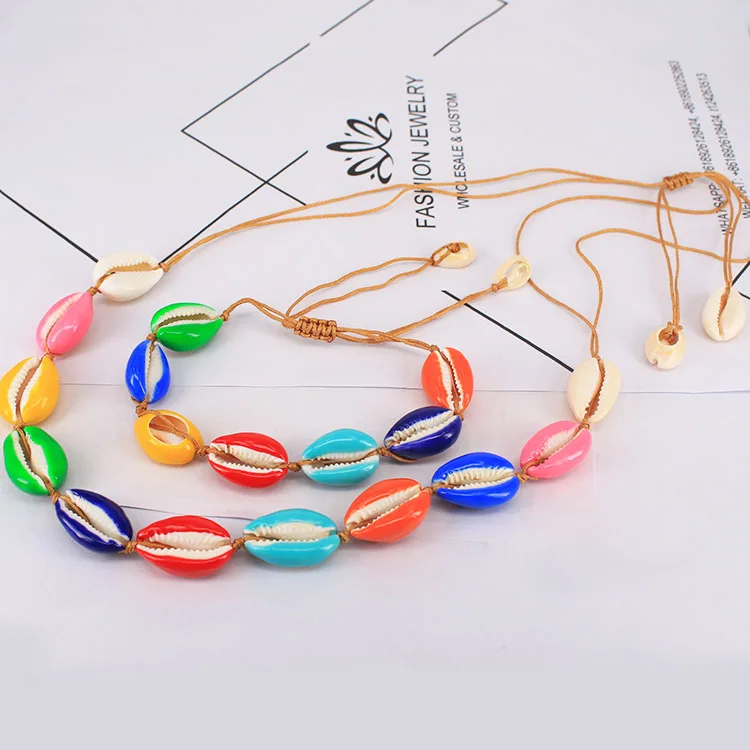 S11021 Boho cowrie shell choker Cowry Shell Bracelet Rainbow Enameled Cowrie Shell Bracelet and Necklace Jewelry Set
S11021 Boho cowrie shell choker Cowry Shell Bracelet Rainbow Enameled Cowrie Shell Bracelet and Necklace Jewelry Set
