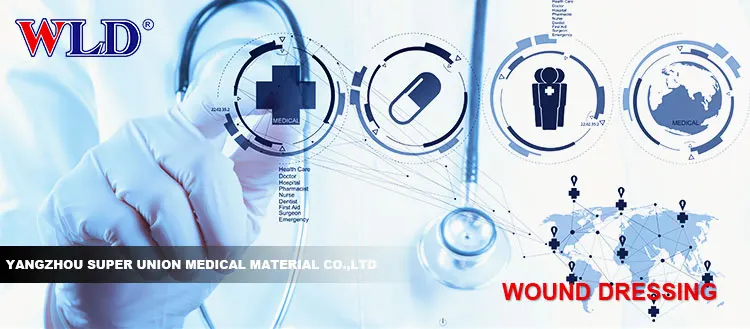 Super absorbent medical  non woven wound dressing
