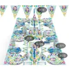 mermaid party supplies party decorations disposable plates Under The Sea Party Supplies kit Pack summer holiday theme