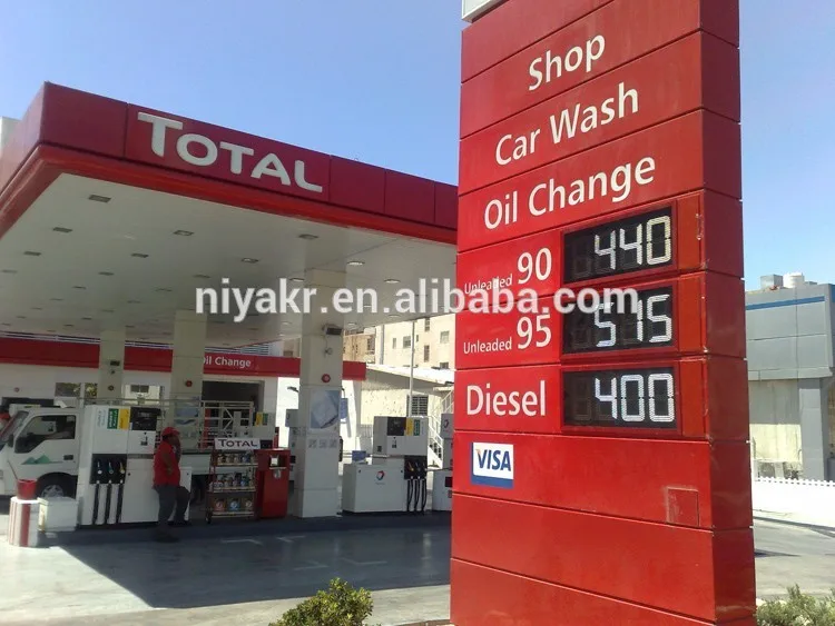 led gas price sign external installation