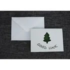 Mini Size Die Cut Green Tree Greeting Postcard Printing