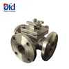 Stainless Steel JIS 3 Way Flanged Electric Or Pneumatic Automatic Operated bsp Threaded Sanitary Ball Valves