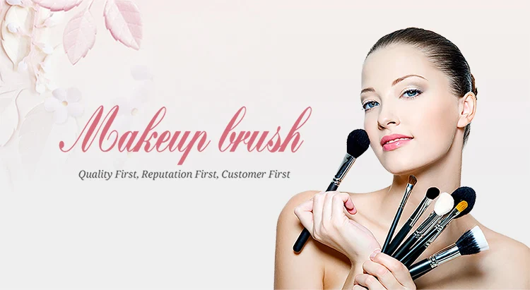 pink handle makeup brush