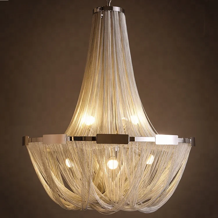 Contemporary Crystal Lighting Modern Handmade Aluminum Chain Chandelier Iron Loft Light Modern Hanging Pendant Lamps CZ2559/6, Matt black & plating gold & plating chrome
Contemporary Crystal Lighting Modern Handmade Aluminum Chain Chandelier Iron Loft Light Modern Hanging Pendant Lamps CZ2559/6, Matt black & plating gold & plating chrome