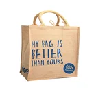 Handled Jute Shopping Bag Custom Standard Size Recycle Eco Jute Shopping Bag with Handle