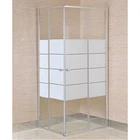 CONSTAR 2017 new design fancy top quality square 25mm adjustable shower room with white strip print