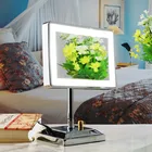 Square Double-Sided swivel Vanity lighted countertop led mirror