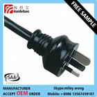 SAA Listed AU 3 Pin 15A Mains Plug Heavy Duty Power Cord