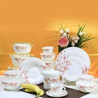 Heat resistant opal glassware bowl plate mug set opal glass tableware dinner set