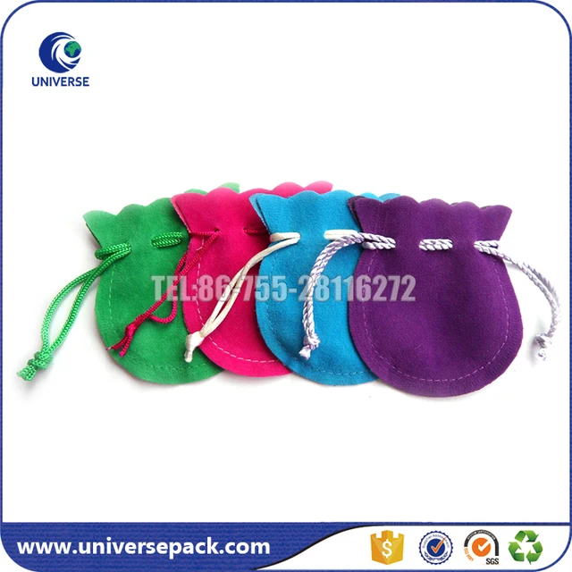 small round drawstring gifts velvet pouch for jewelry