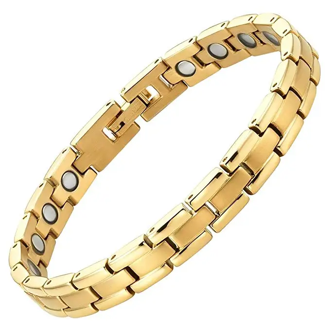 Modalen Women Gold Lifetrons Health Magnetic Pure titanium jewelry bracelet, Customized color
Modalen Women Gold Lifetrons Health Magnetic Pure titanium jewelry bracelet, Customized color