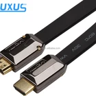 Black Peals Series Flat Hdmi Cable Metal Shell Bulk Sell Support Ethernet/3D/1080P/DVD Player/4k*2k