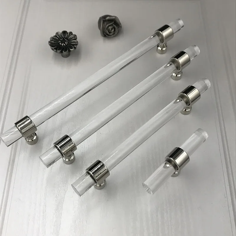 New Product Long Transparent Acrylic Pull Handles Furniture Handle