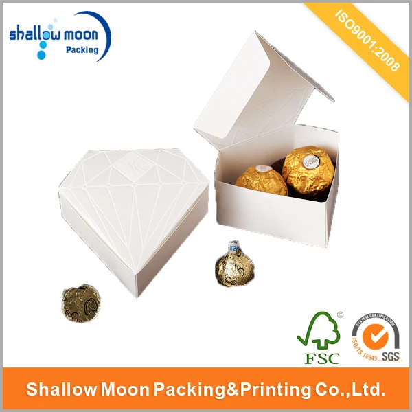 hot sale diamond shape chocolate paper packaging box