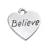 Free Shipping Custom Texts Available Engrave Believe Heart Charm
