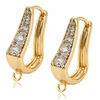 98131 xuping 14k gold plated jewelry findings+huggies drop synthetic cz copper alloy accessories earring finding