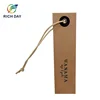 Custom Cotton String thickness Kraft Paper Hang Tag for Garment or luggage package