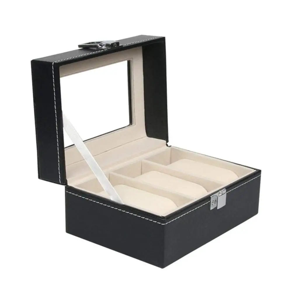 luxury leather wrist watch box