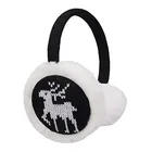 Women Girls Winter Warm Knitted Faux Fur Ear Warmers Earmuffs Adjustable Washable