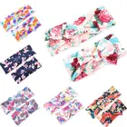 2pcs/set Mommy and Me Top Knots Fabric Headwrap Rabbit Ear Headband Head Wear Cute Mom and Daughter Turban Hairband Set