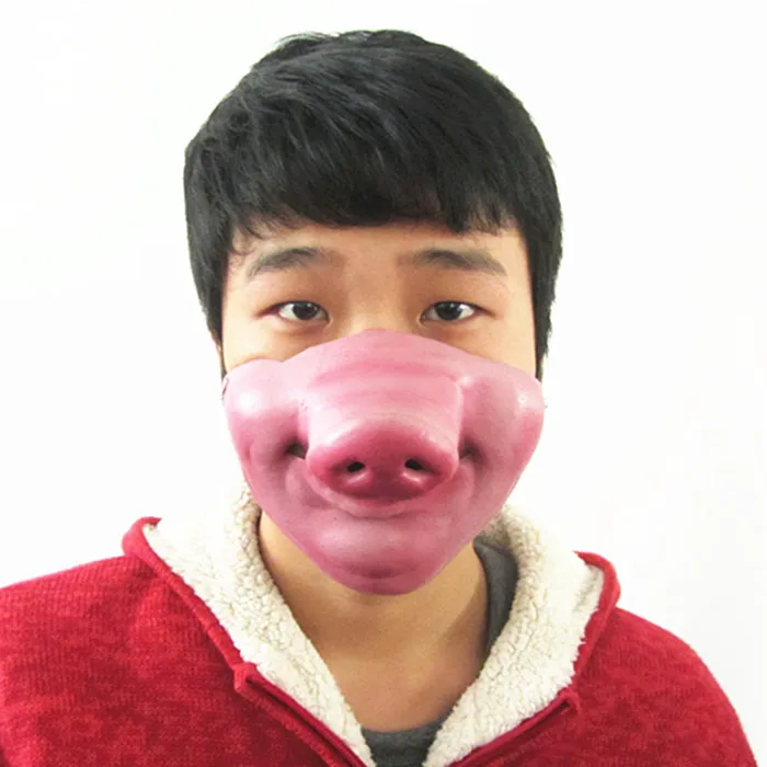 Free shipping 2014 new halloween funny mask costume ball supplies pig nose half face masks MJ051