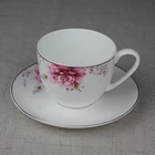 Bone China coffee mug Porcelain Tea Cups and Saucer with spoon ceramic mug