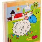 FQ brand Custom Educational Kids Wooden Jungle Animal Jigsaw Puzzle Book
