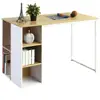 Computer Desk Office Writing Desk with 5 Side Shelves Large Study Table Modern Laptop Notebook Desk with Storage