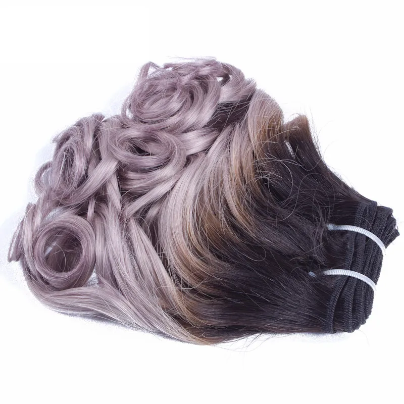 Hot Grey Ombre Hair Brazilian Virgin Hair Aunty Fumi Hair Two Tone