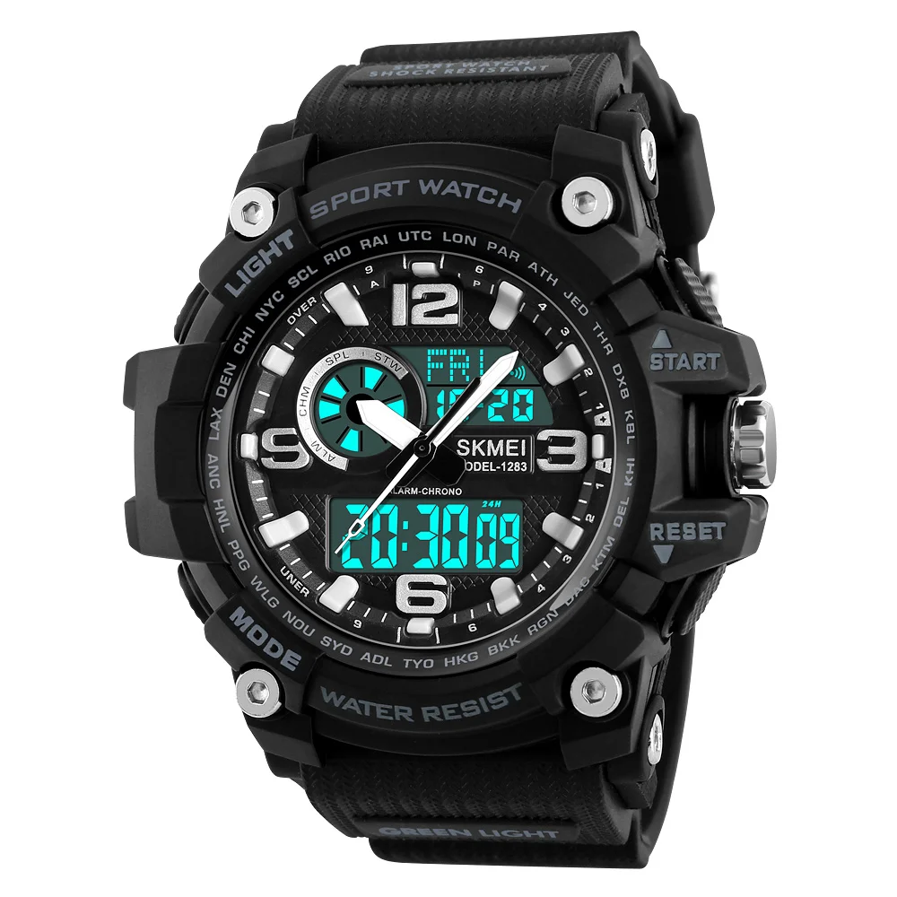 SKMEI high quality two 2 double time plastic water resistant outdoor digital quartz dual time analog watch
SKMEI high quality two 2 double time plastic water resistant outdoor digital quartz dual time analog watch