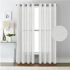 Cross Pattern Sheer custom made white german lace curtains