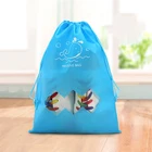 Lightweight waterproof travel shoes drawstring bag