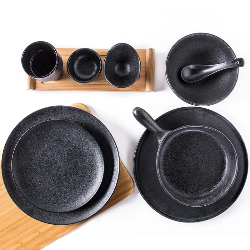 ceramic Matte dinnerware sets luxury black plate sets for restaurant bakeware bowl dinnerware
ceramic Matte dinnerware sets luxury black plate sets for restaurant bakeware bowl dinnerware