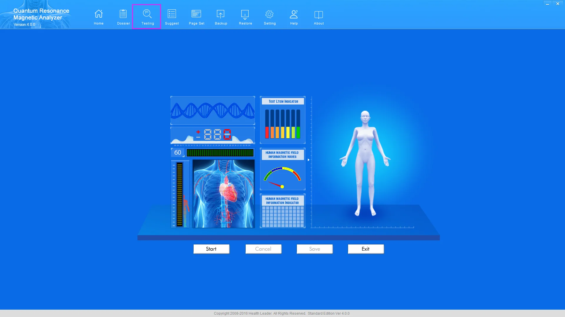 La Resonancia Magnética Bio Analizador 918 Modelo De Cuerpo Completo