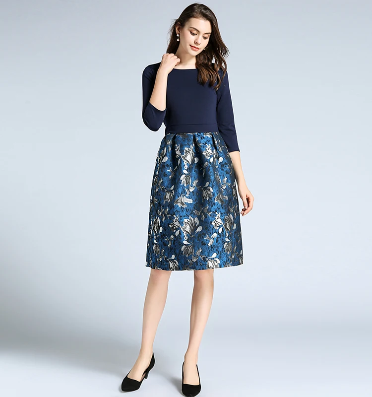 Women Ladies Casual Dresses Classic Pictures Long Sleeve Flower Print Dress Elegant European Dress
Women Ladies Casual Dresses Classic Pictures Long Sleeve Flower Print Dress Elegant European Dress
