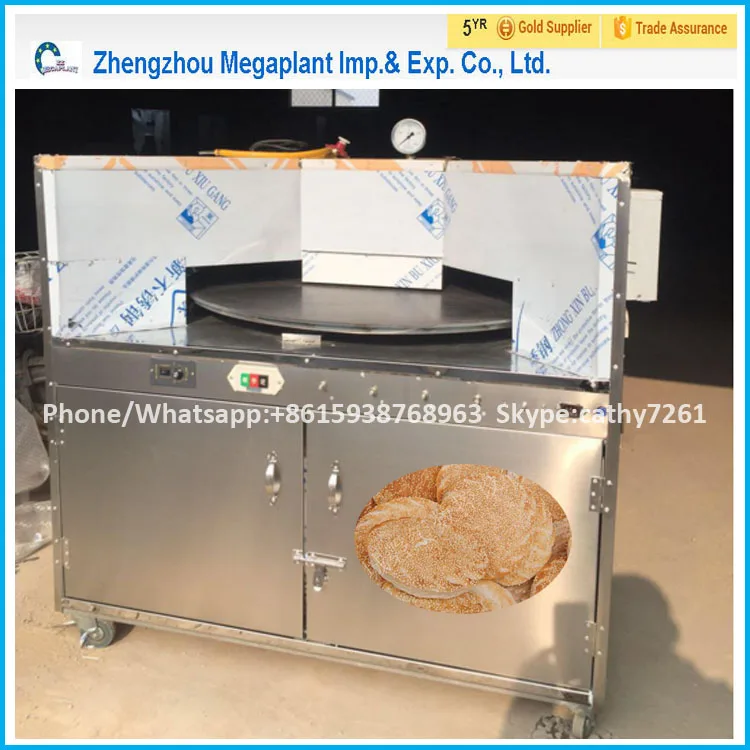 Gas heating Chinese bread pancakes baking machine Arab pita