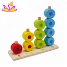 Colorful learn number block toy,Wooden counting stacking blocks toy,Education kids big building stacking blocks toy W13D076