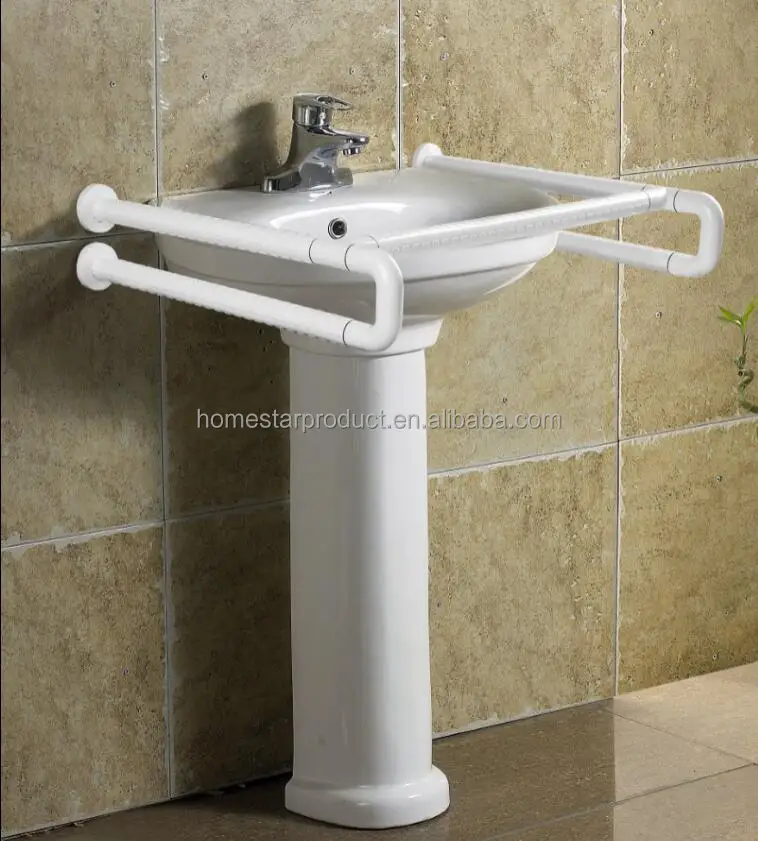 Bathroom stainless steel with nylon coated washbasin disable handrail,saftey grab bar