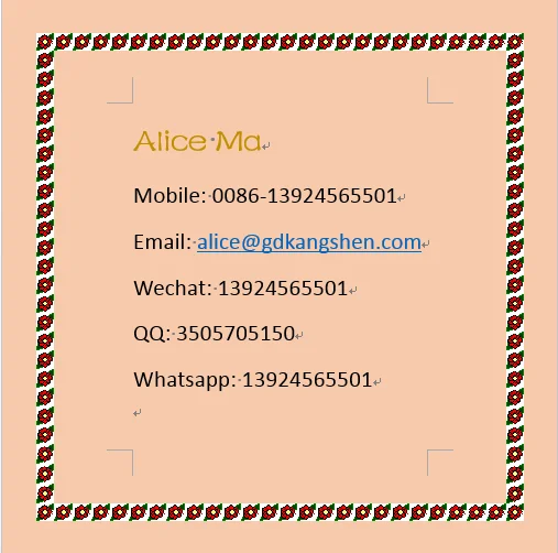 alice name card