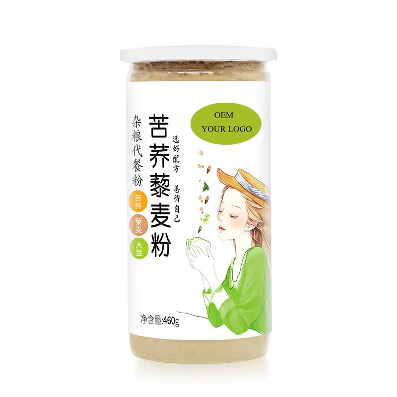 OEM o melhor alimento de saúde tartary trigo mourisco farinha instantânea com glúten de alta proteína quinoa misturada substituto de refeição para a diabetes