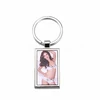 Custom sticker zinc alloy metal sublimation keychain blank,no minimum photo frame sublimation metal keychain