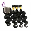 ALIMICE 9A Grade Indian Double wefted Virgin Human hair extension, Unprocessed Raw human hair bundles with lace closure