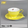 250cc bright colorful custom printed tea cups and saucers set