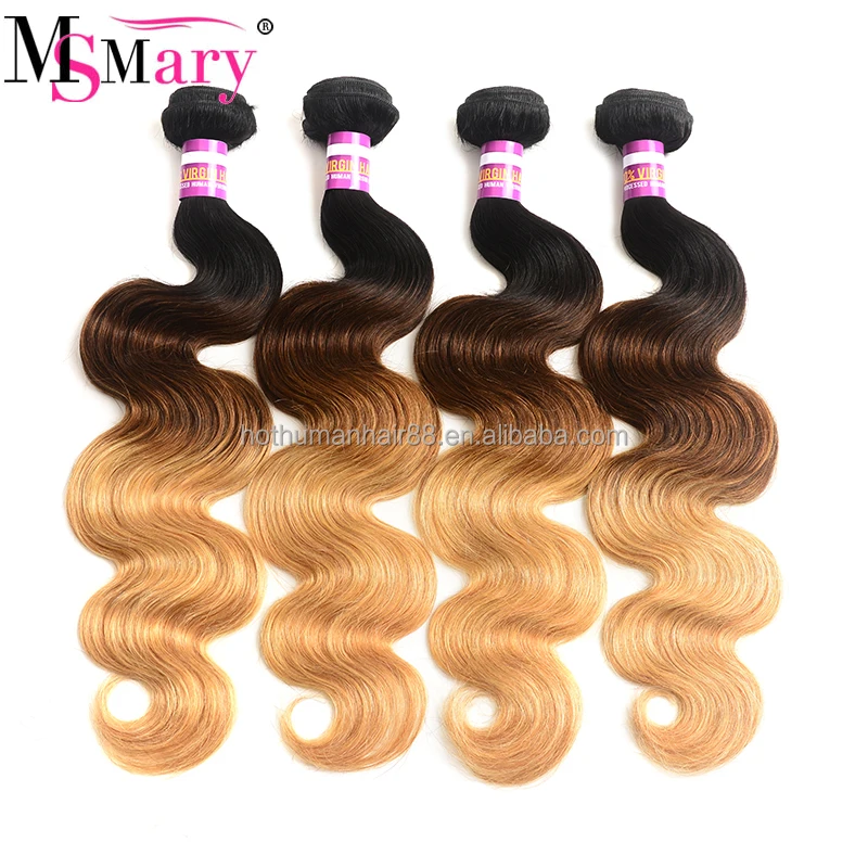 Brazilian Virgin Hair Ombre Color 100% Human Hair Body Wave 4pcs lot Top Quality Three Tone 1B 4 27 Mixed Length, Natural color #1b 4 30
Brazilian Virgin Hair Ombre Color 100% Human Hair Body Wave 4pcs lot Top Quality Three Tone 1B 4 27 Mixed Length, Natural color #1b 4 30