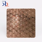 304 Stainless Steel 3d Patterned Sheet Decorative Wall Panels Rose Gold Stamping Plate